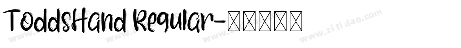 ToddsHand Regular字体转换